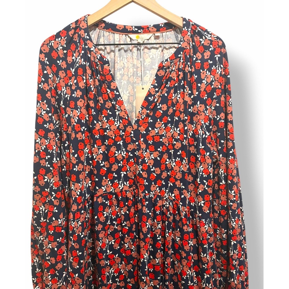 Boden Floral Maxi Dress Women's US 14R Long Sleeve Boho Cottagecore NWT - Picture 5 of 16